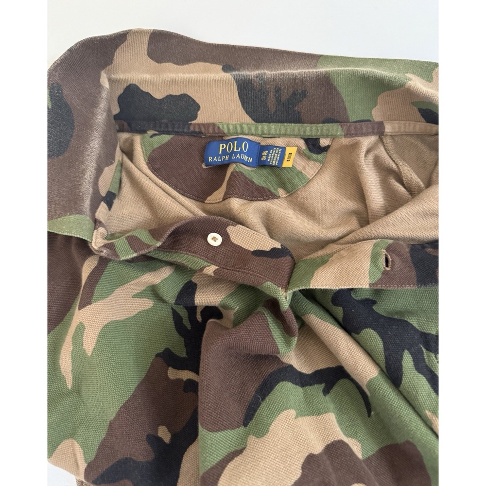 Polo By Ralph Lauren Woodland Camo Polo Shirt Men's Size 4XLB Green Brown Preppy - Picture 7 of 8